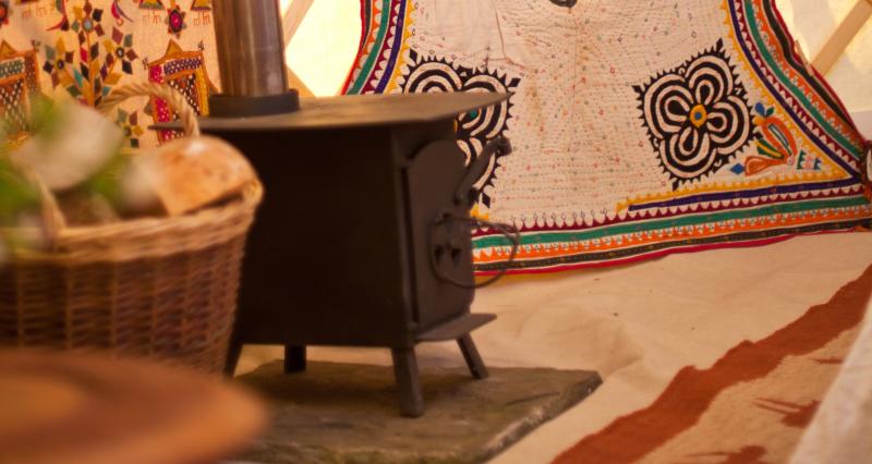 Wood burner for yurt