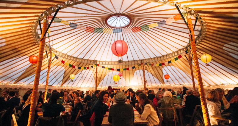 Wedding in 44 foot yurt