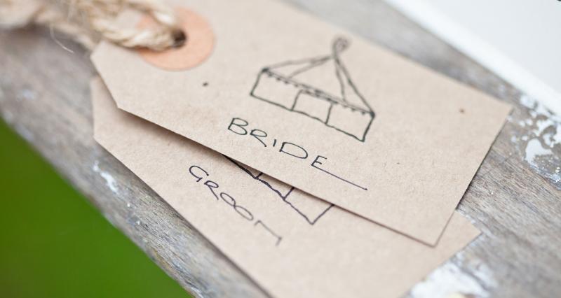 Table place names Bride and Groom