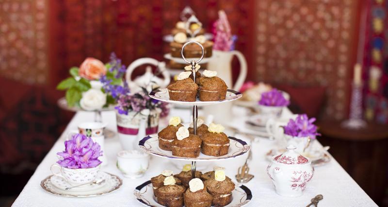 Cakes on table