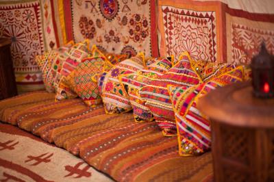 Cushion in a 14ft yurt