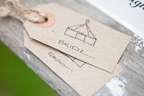 Table place names Bride and Groom