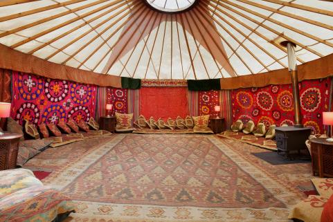 18ft yurt with sumptuous decor