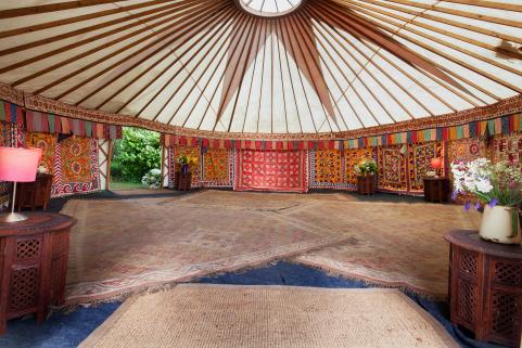 24ft yurt with stunning decor