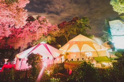 44ft yurt attached to a 32ft yurt