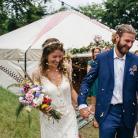 Beautiful woodland wedding in our 32ft yurt. #yurtwedding #woodlandwedding #yurts #wedding